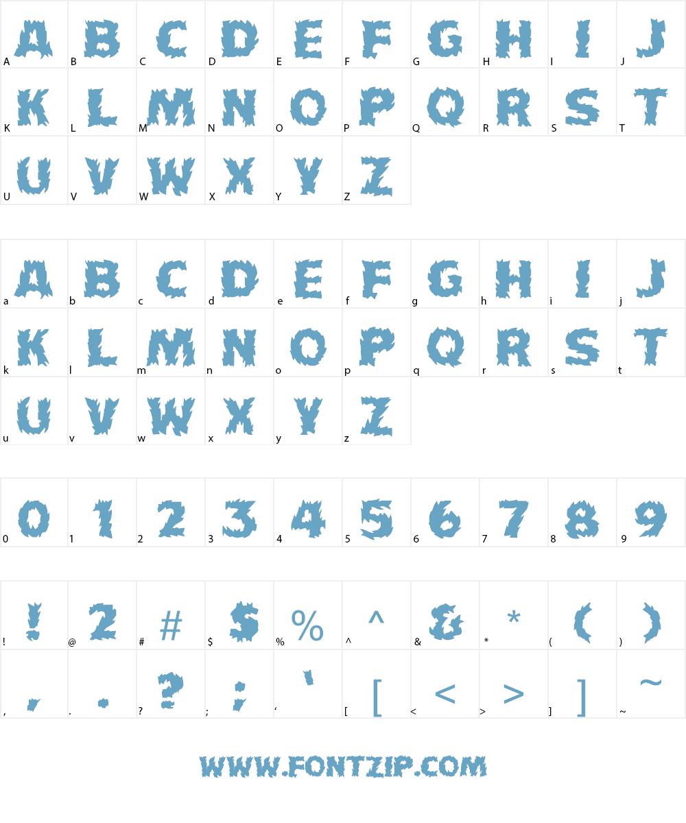 HFF Fire Dancer Font Character